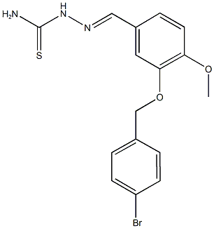 3-[(4-bromobenzyl)oxy]-4-methoxybenzaldehyde thiosemicarbazone Struktur