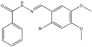 N'-(2-bromo-4,5-dimethoxybenzylidene)benzohydrazide Struktur