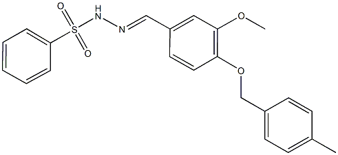 N'-{3-methoxy-4-[(4-methylbenzyl)oxy]benzylidene}benzenesulfonohydrazide Struktur