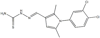 1-(3,4-dichlorophenyl)-2,5-dimethyl-1H-pyrrole-3-carbaldehyde thiosemicarbazone Struktur