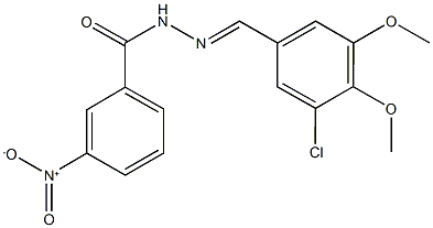 N'-(3-chloro-4,5-dimethoxybenzylidene)-3-nitrobenzohydrazide Struktur