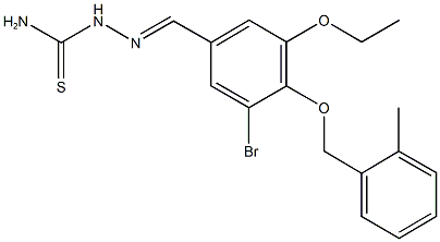 3-bromo-5-ethoxy-4-[(2-methylbenzyl)oxy]benzaldehyde thiosemicarbazone Struktur