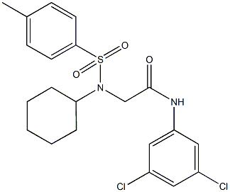 2-{cyclohexyl[(4-methylphenyl)sulfonyl]amino}-N-(3,5-dichlorophenyl)acetamide Struktur