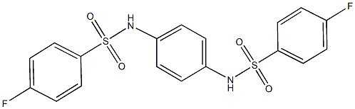 4-fluoro-N-(4-{[(4-fluorophenyl)sulfonyl]amino}phenyl)benzenesulfonamide Struktur