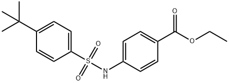 ethyl 4-{[(4-tert-butylphenyl)sulfonyl]amino}benzoate Struktur