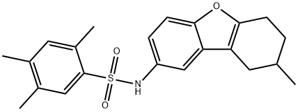 2,4,5-trimethyl-N-(8-methyl-6,7,8,9-tetrahydrodibenzo[b,d]furan-2-yl)benzenesulfonamide Struktur