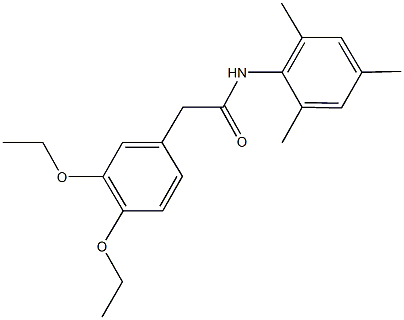 2-(3,4-diethoxyphenyl)-N-mesitylacetamide Struktur