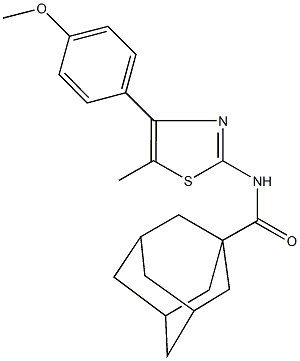 N-[4-(4-methoxyphenyl)-5-methyl-1,3-thiazol-2-yl]adamantane-1-carboxamide Struktur