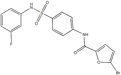 5-bromo-N-{4-[(3-fluoroanilino)sulfonyl]phenyl}-2-furamide Struktur