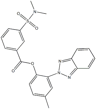 2-(2H-1,2,3-benzotriazol-2-yl)-4-methylphenyl 3-[(dimethylamino)sulfonyl]benzoate Struktur