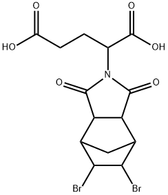 2-(8,9-dibromo-3,5-dioxo-4-azatricyclo[5.2.1.0~2,6~]dec-4-yl)pentanedioic acid Struktur