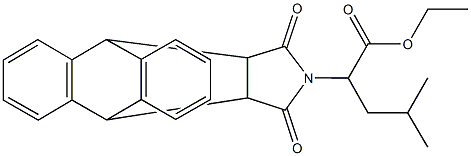 ethyl 2-(16,18-dioxo-17-azapentacyclo[6.6.5.0~2,7~.0~9,14~.0~15,19~]nonadeca-2,4,6,9,11,13-hexaen-17-yl)-4-methylpentanoate Struktur