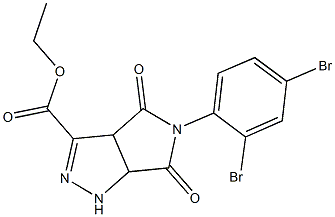 ethyl 5-(2,4-dibromophenyl)-4,6-dioxo-1,3a,4,5,6,6a-hexahydropyrrolo[3,4-c]pyrazole-3-carboxylate Struktur