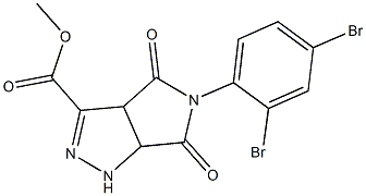 methyl 5-(2,4-dibromophenyl)-4,6-dioxo-1,3a,4,5,6,6a-hexahydropyrrolo[3,4-c]pyrazole-3-carboxylate Struktur