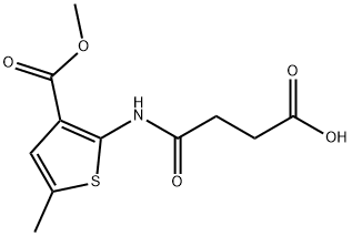 4-{[3-(methoxycarbonyl)-5-methylthien-2-yl]amino}-4-oxobutanoic acid Struktur