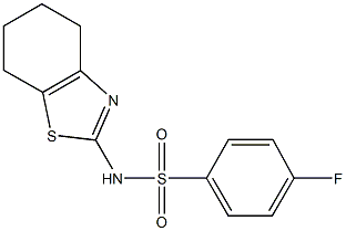 4-fluoro-N-(4,5,6,7-tetrahydro-1,3-benzothiazol-2-yl)benzenesulfonamide Struktur