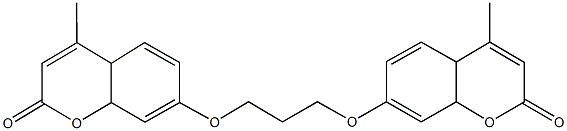 4-methyl-7-{3-[(4-methyl-2-oxo-4a,8a-dihydro-2H-chromen-7-yl)oxy]propoxy}-4a,8a-dihydro-2H-chromen-2-one Struktur