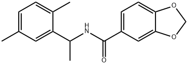 N-[1-(2,5-dimethylphenyl)ethyl]-1,3-benzodioxole-5-carboxamide Struktur