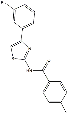 N-[4-(3-bromophenyl)-1,3-thiazol-2-yl]-4-methylbenzamide Struktur