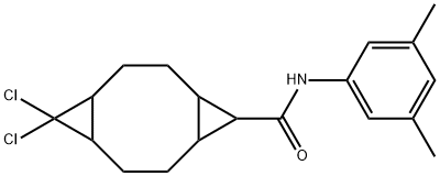 10,10-dichloro-N-(3,5-dimethylphenyl)tricyclo[7.1.0.0~4,6~]decane-5-carboxamide Struktur