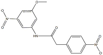 N-{3-nitro-5-methoxyphenyl}-2-{4-nitrophenyl}acetamide Struktur