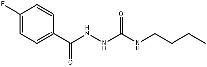 N-butyl-2-(4-fluorobenzoyl)hydrazinecarboxamide Struktur