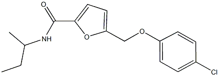 N-(sec-butyl)-5-[(4-chlorophenoxy)methyl]-2-furamide Struktur