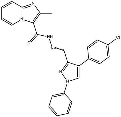 N'-{[4-(4-chlorophenyl)-1-phenyl-1H-pyrazol-3-yl]methylene}-2-methylimidazo[1,2-a]pyridine-3-carbohydrazide Struktur