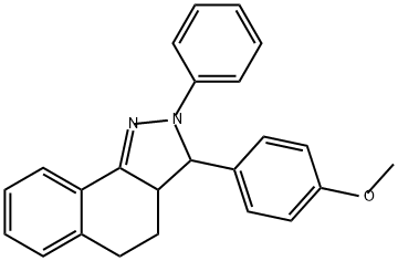 3-(4-methoxyphenyl)-2-phenyl-3,3a,4,5-tetrahydro-2H-benzo[g]indazole Struktur