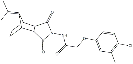 2-(4-chloro-3-methylphenoxy)-N-[10-(1-methylethylidene)-3,5-dioxo-4-azatricyclo[5.2.1.0~2,6~]dec-4-yl]acetamide Struktur