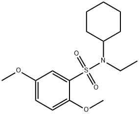 N-cyclohexyl-N-ethyl-2,5-dimethoxybenzenesulfonamide Struktur