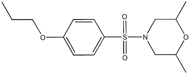 2,6-dimethyl-4-[(4-propoxyphenyl)sulfonyl]morpholine Struktur