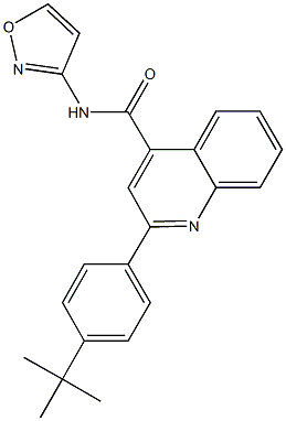 2-(4-tert-butylphenyl)-N-(3-isoxazolyl)-4-quinolinecarboxamide Struktur