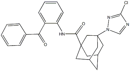 N-(2-benzoylphenyl)-3-(3-chloro-1H-1,2,4-triazol-1-yl)-1-adamantanecarboxamide Struktur