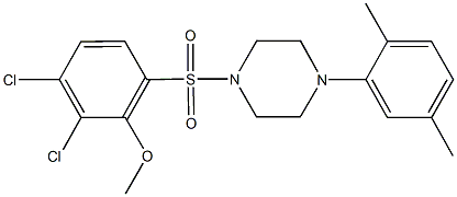 1-[(3,4-dichloro-2-methoxyphenyl)sulfonyl]-4-(2,5-dimethylphenyl)piperazine Struktur