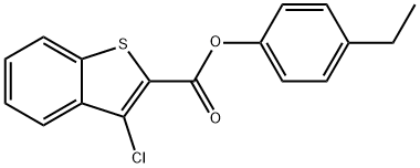 4-ethylphenyl 3-chloro-1-benzothiophene-2-carboxylate Struktur