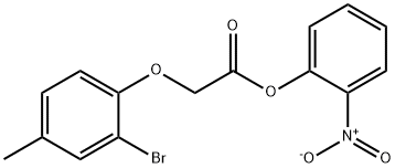 2-nitrophenyl (2-bromo-4-methylphenoxy)acetate Struktur