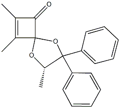 2,3,7-trimethyl-6,6-diphenyl-5,8-dioxaspiro[3.4]oct-2-en-1-one Struktur