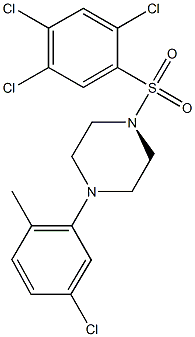 1-(5-chloro-2-methylphenyl)-4-[(2,4,5-trichlorophenyl)sulfonyl]piperazine Struktur