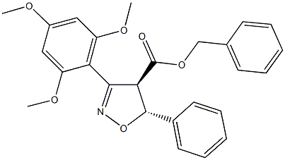 benzyl 5-phenyl-3-(2,4,6-trimethoxyphenyl)-4,5-dihydro-4-isoxazolecarboxylate Struktur