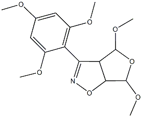 4,6-dimethoxy-3-(2,4,6-trimethoxyphenyl)-3a,4,6,6a-tetrahydrofuro[3,4-d]isoxazole Struktur