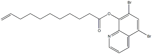 5,7-dibromo-8-quinolinyl 10-undecenoate Struktur