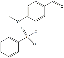 5-formyl-2-methoxyphenyl benzenesulfonate Struktur