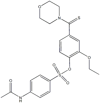 2-ethoxy-4-(4-morpholinylcarbothioyl)phenyl 4-(acetylamino)benzenesulfonate Struktur