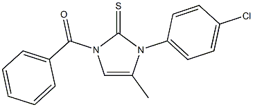 1-benzoyl-3-(4-chlorophenyl)-4-methyl-1,3-dihydro-2H-imidazole-2-thione Struktur