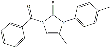 1-benzoyl-4-methyl-3-(4-methylphenyl)-1,3-dihydro-2H-imidazole-2-thione Struktur