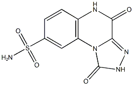 1,4-dioxo-1,2,4,5-tetrahydro[1,2,4]triazolo[4,3-a]quinoxaline-8-sulfonamide Struktur