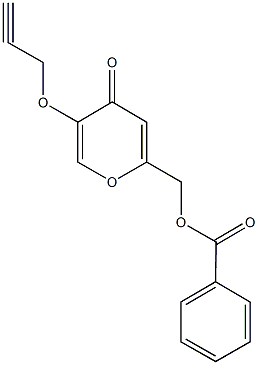 [4-oxo-5-(2-propynyloxy)-4H-pyran-2-yl]methyl benzoate Struktur