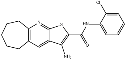 3-amino-N-(2-chlorophenyl)-6,7,8,9-tetrahydro-5H-cyclohepta[b]thieno[3,2-e]pyridine-2-carboxamide Struktur