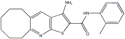 3-amino-N-(2-methylphenyl)-5,6,7,8,9,10-hexahydrocycloocta[b]thieno[3,2-e]pyridine-2-carboxamide Struktur